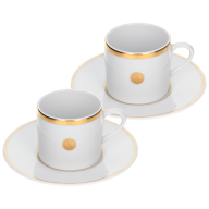 Espressotassen-Set, 4-tlg., Form "No 41", Swords Luxury Gold, Schwertermedaillon, Goldband