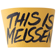 Manschette zu Coffee to go Becher, gold, "THIS IS MEISSEN"